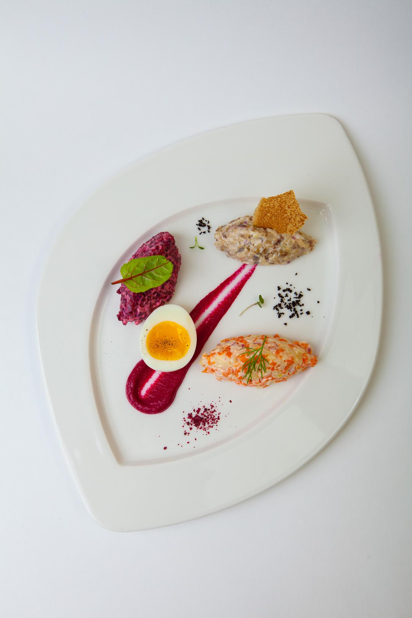 Large plated seasonal tasting menu